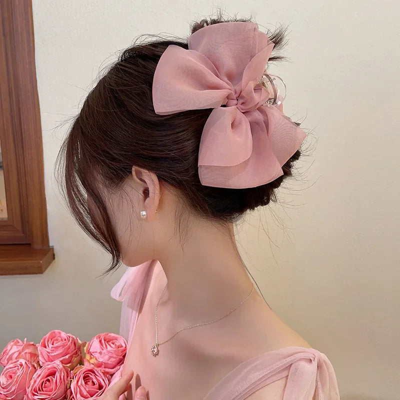 Chiffon Bow Hair Clip
