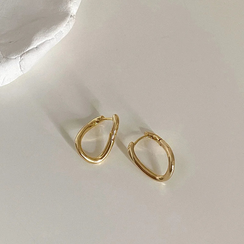 Metal Geometry Stud Earring