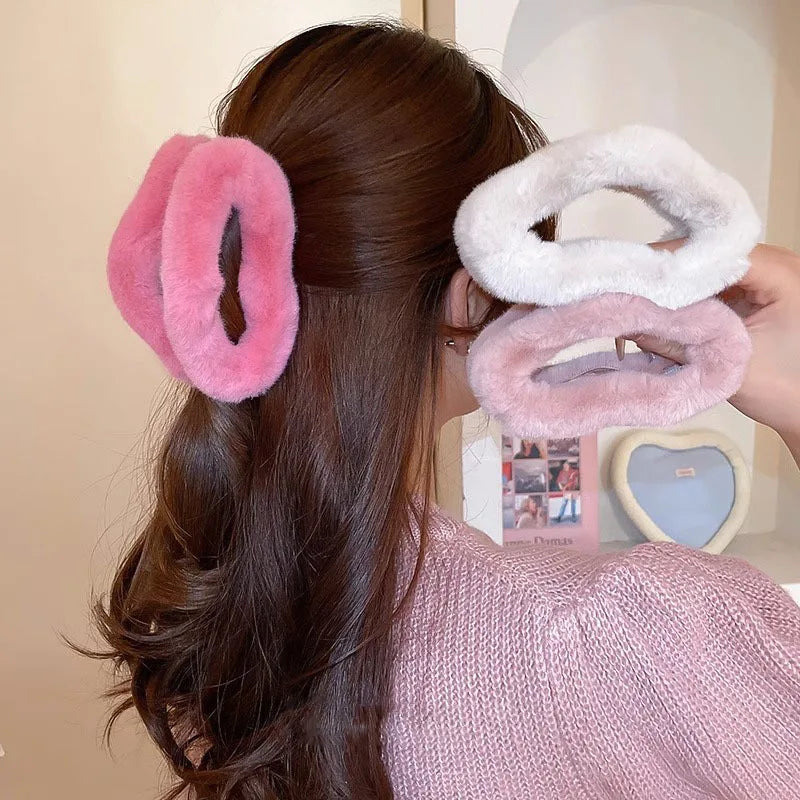 Faux Fur Hair Clip Barrette