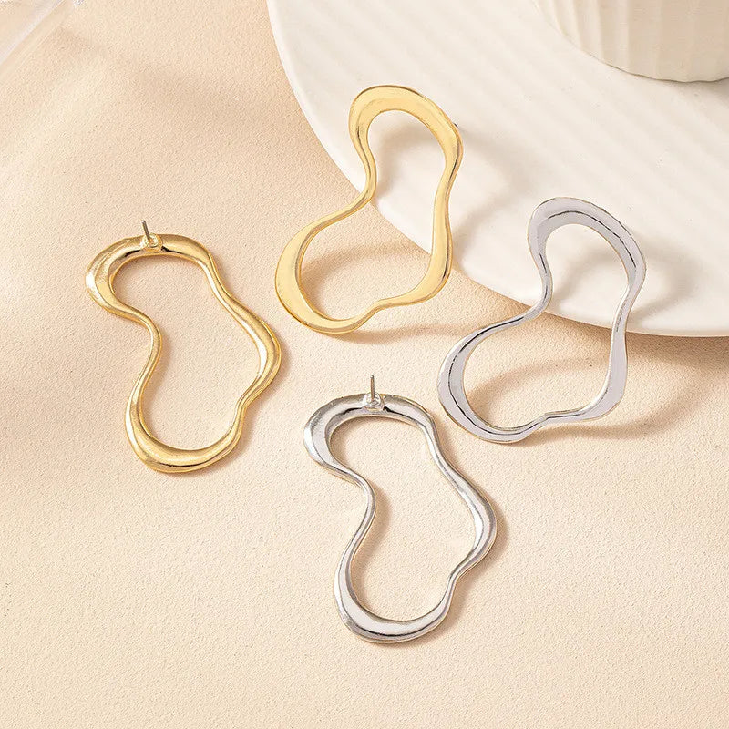 Metal Geometry Stud Earring