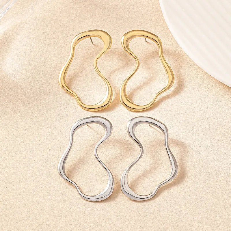 Metal Geometry Stud Earring