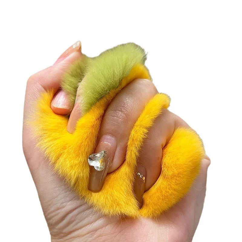 Otter Rabbit Fur Little Mango Keychain
