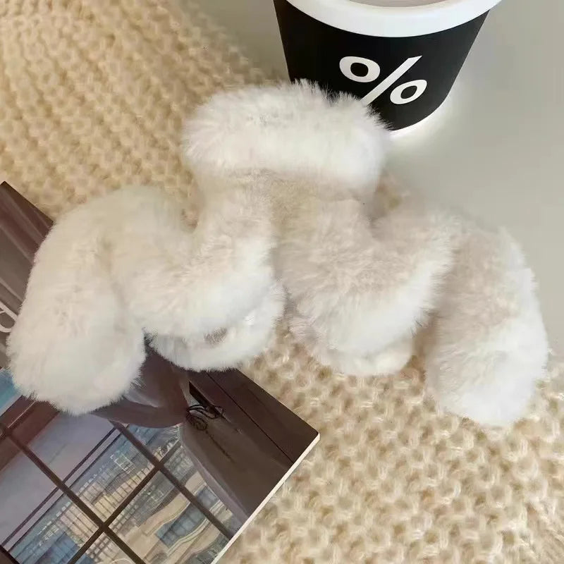 Faux Fur Hair Clip Barrette