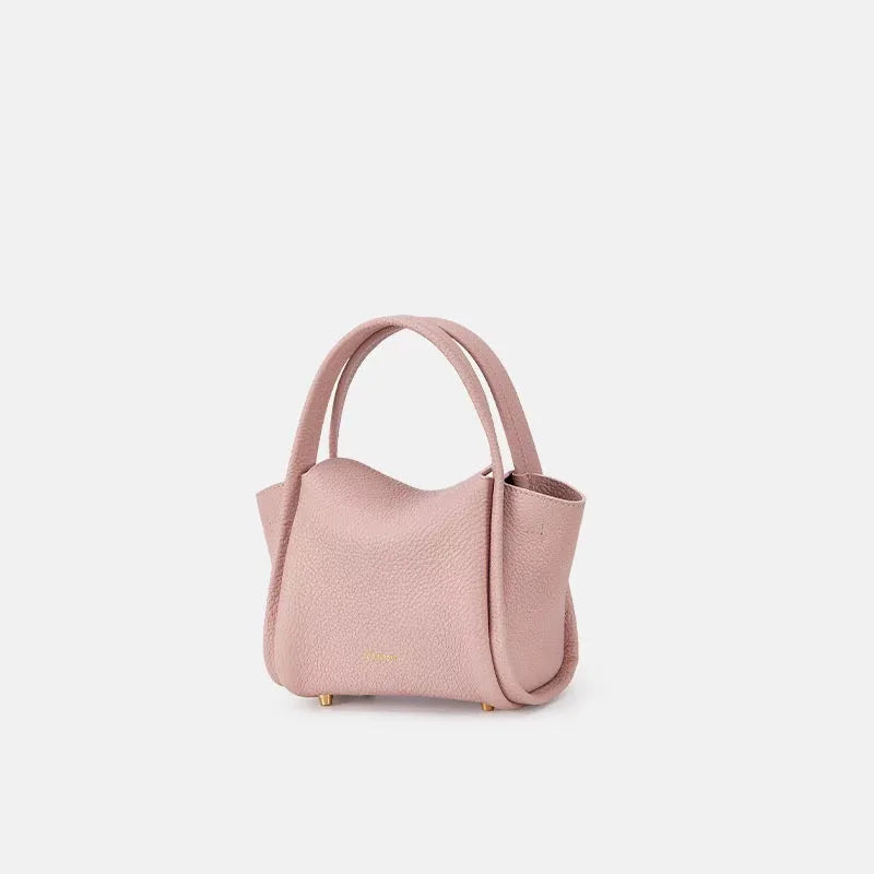 Mini Saddle Basket Bag with Genuine Leather
