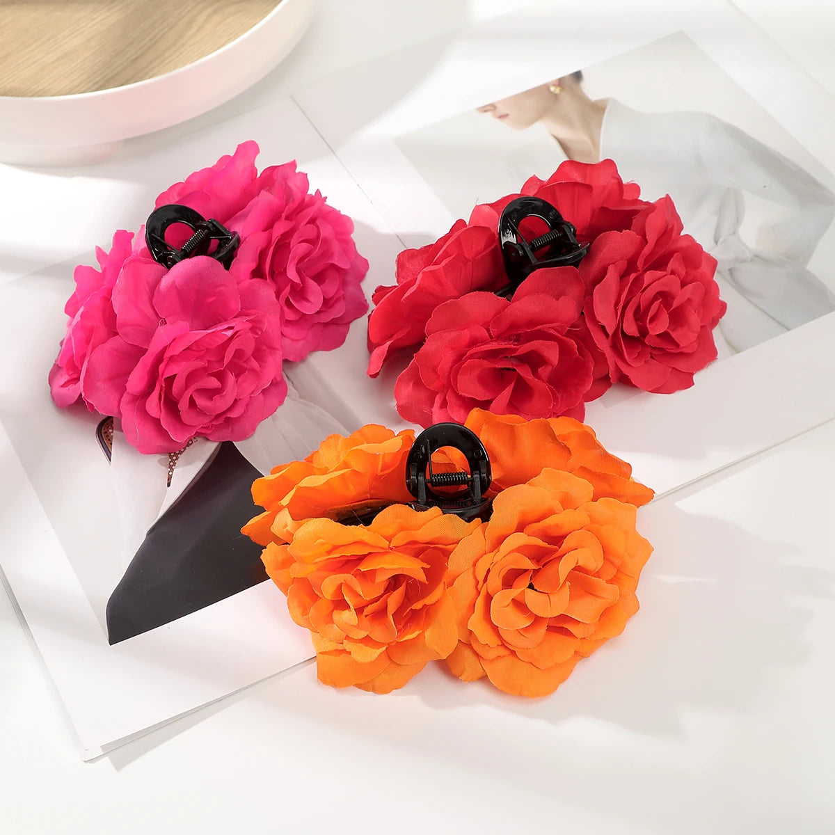 Double Flower Hair Clip