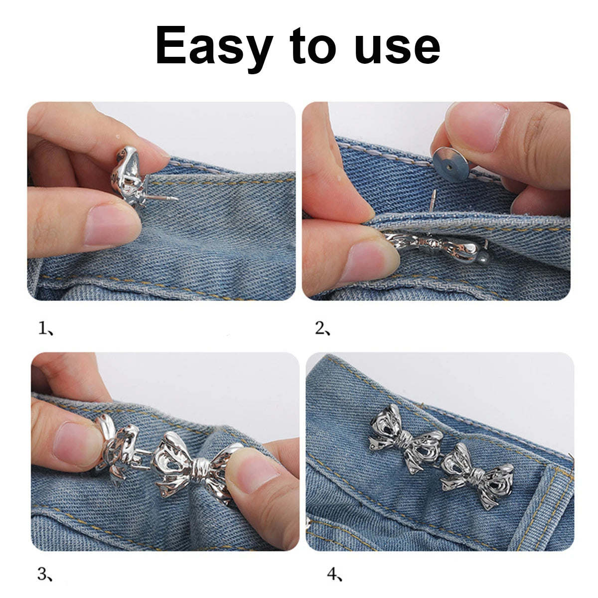 Waist Buckle - Bowknot Button Adjuster for Pants and Skirts