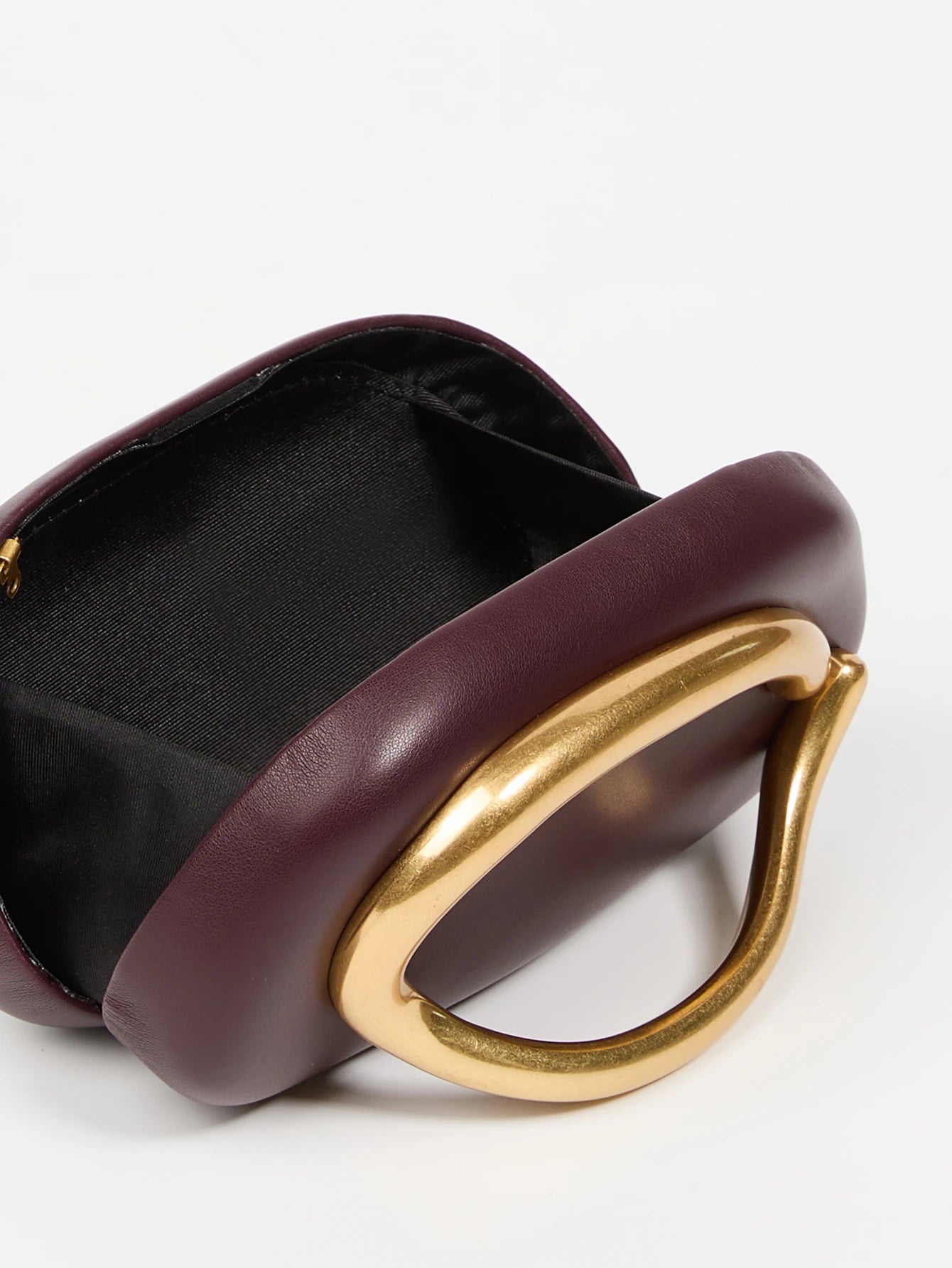 Gold metal Box Clutch Bag