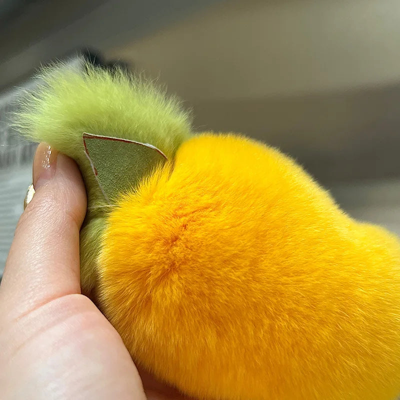 Otter Rabbit Fur Little Mango Keychain
