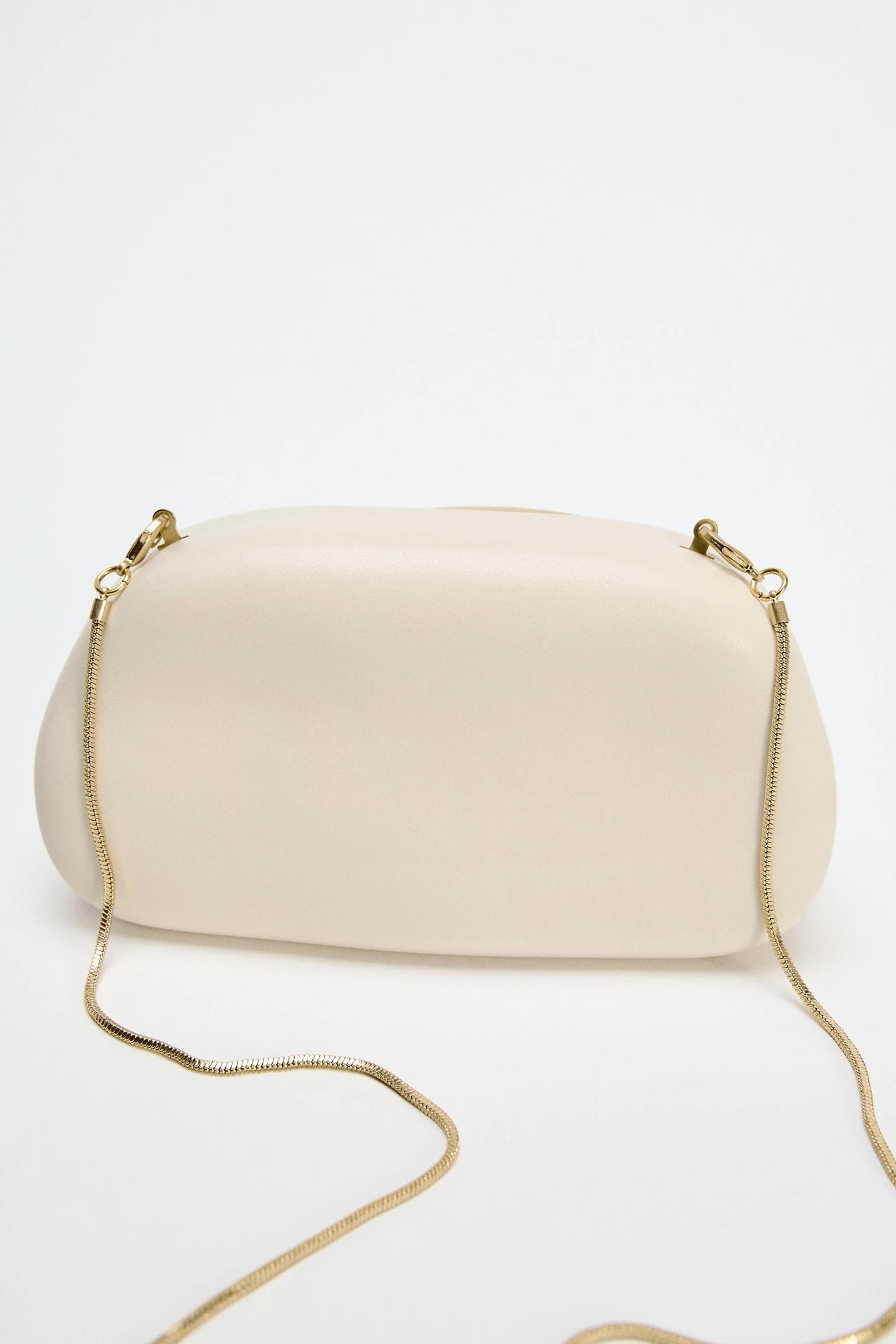 Gold metal Box Clutch Bag