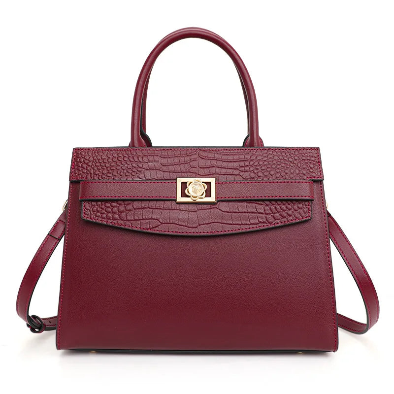 Cowhide Square Bag. Simple and Elegant Bag