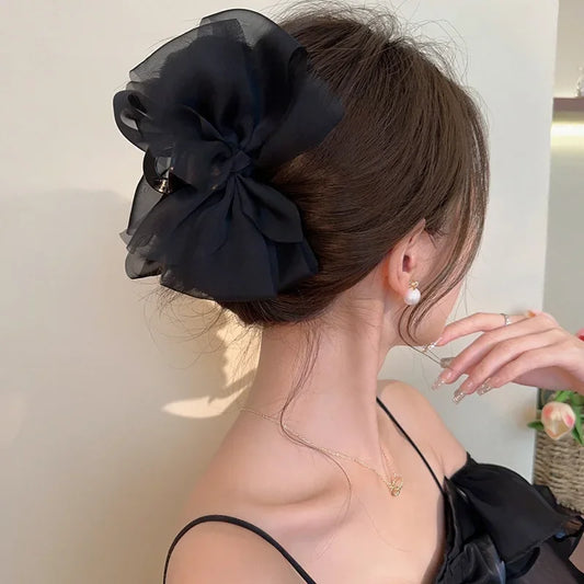 Chiffon Bow Hair Clip