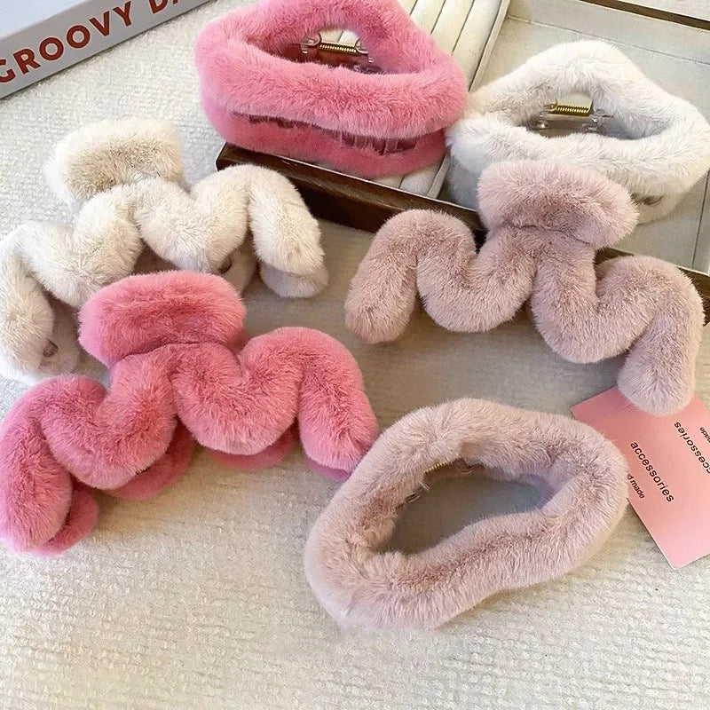 Faux Fur Hair Clip Barrette