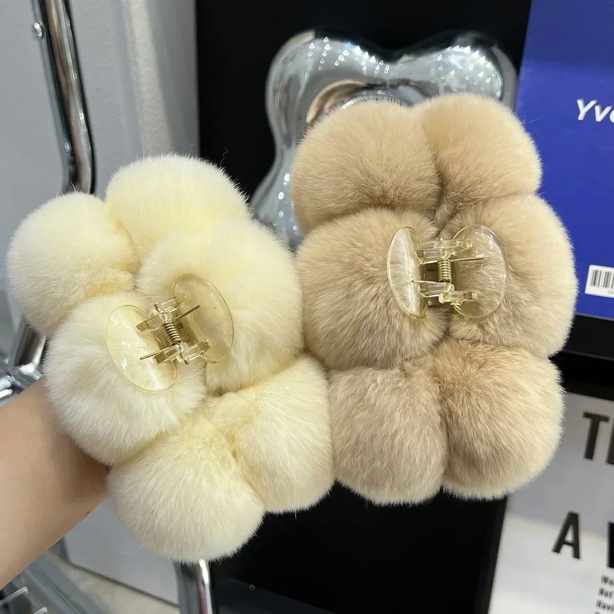 Furry Hair Clips