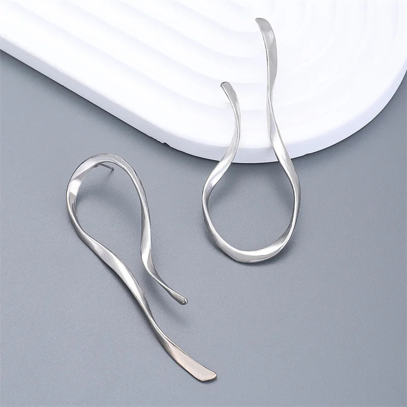 Metal Geometry Stud Earring
