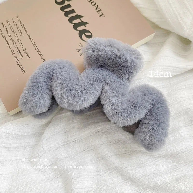 Faux Fur Hair Clip Barrette