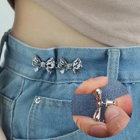 Waist Buckle - Bowknot Button Adjuster for Pants and Skirts