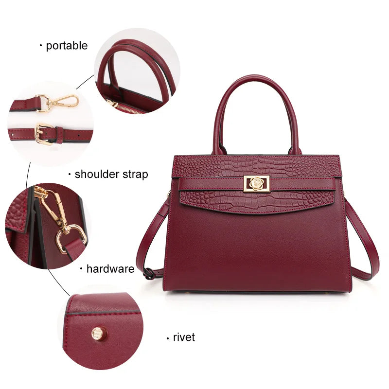 Cowhide Square Bag. Simple and Elegant Bag