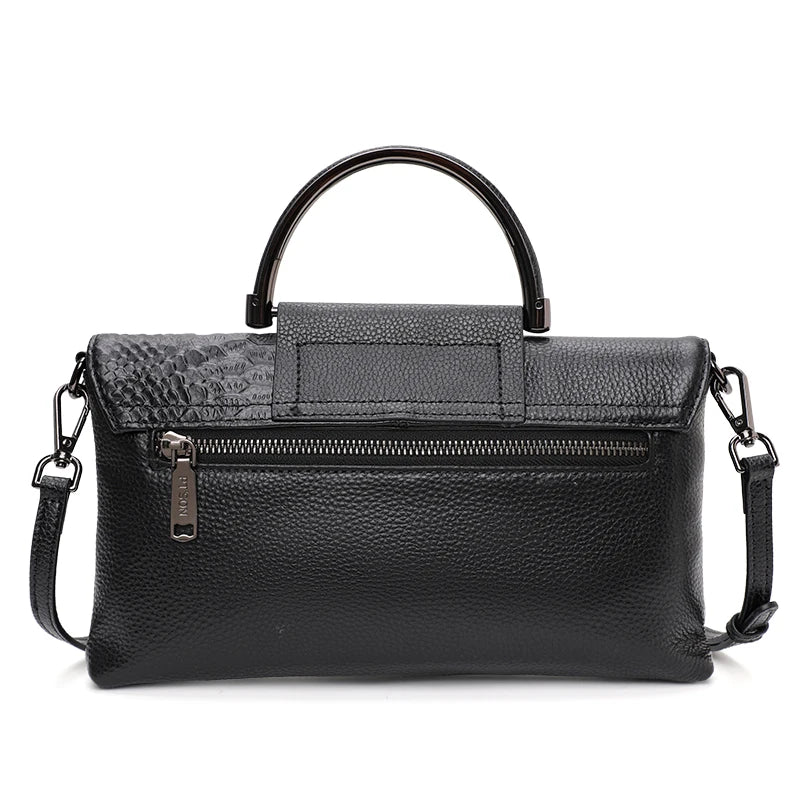 Snake Pattern Printed Handbag with Luxury and Multi functional Leather Wallet